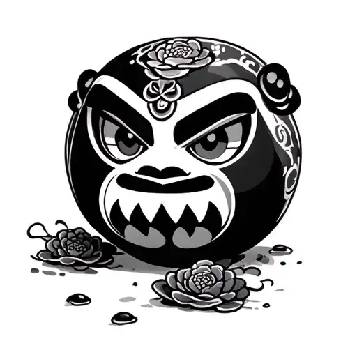 Japanese Daruma Doll tattoo design idea