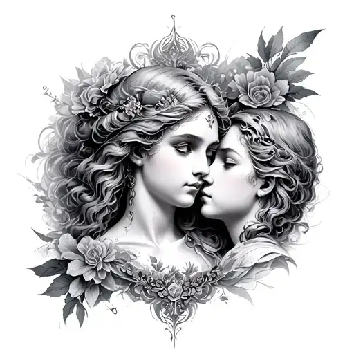 Eros And Psyche tattoo design idea