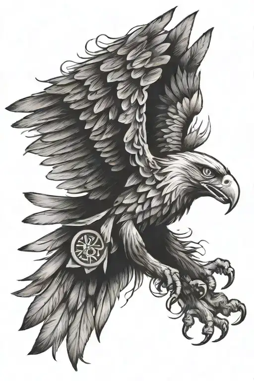 German eagle tattoo design idea