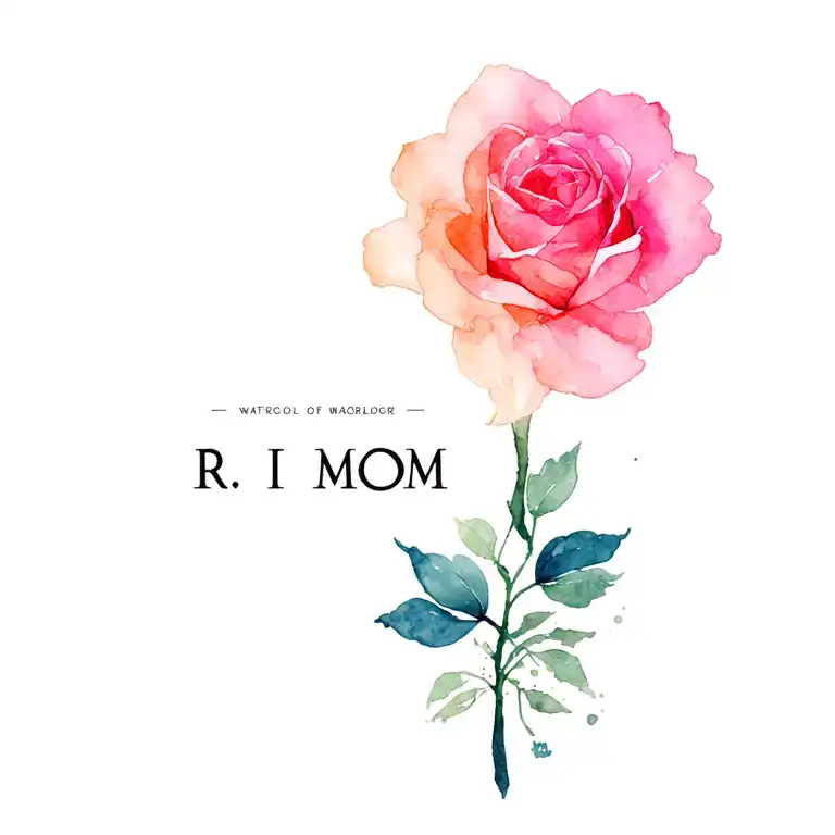 r i p mom tattoo design idea