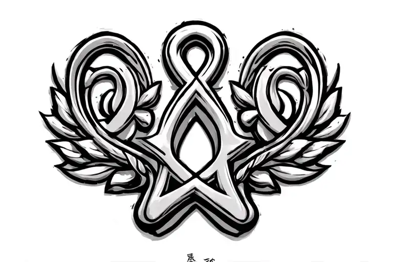 "𓂋𓋴𓅱" ankh symbol tattoo design idea