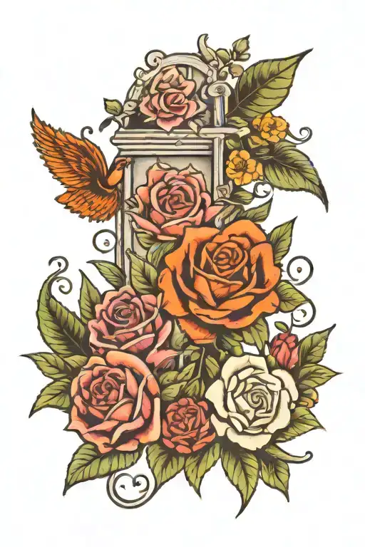 graves into gardens tattoo design idea