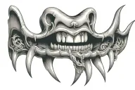 dentist teeth P tattoo design idea