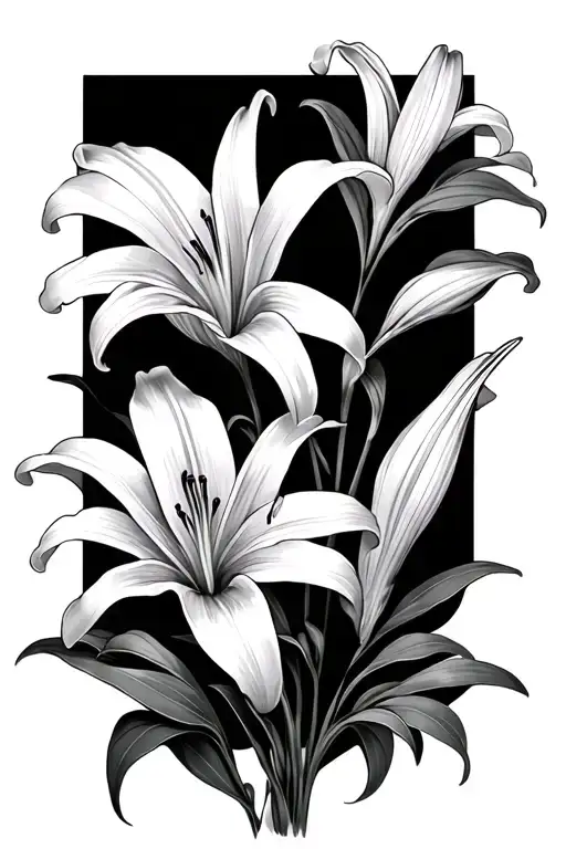 lilys for my daughter tattoo design idea