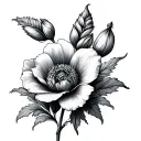 january birth flower tattoo design idea
