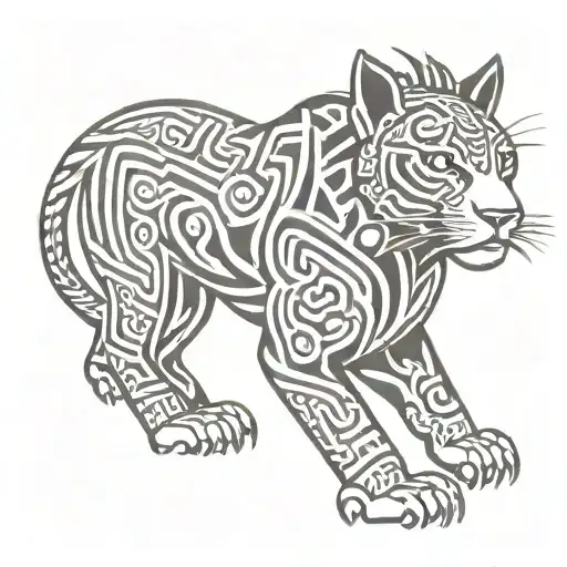 aztec jaguar warrior tattoo design idea