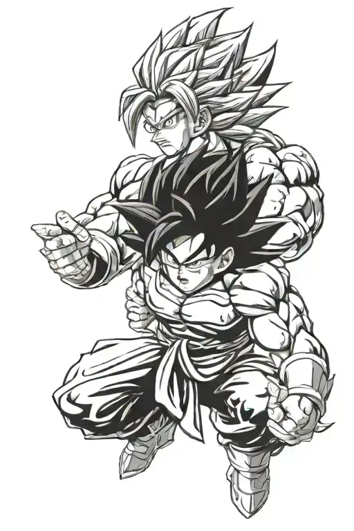 broly dragon ball super tattoo design idea