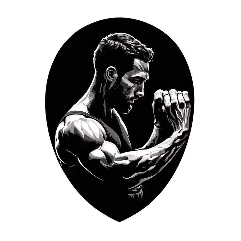 Christian and fitness trainer coaching tattoo design idea