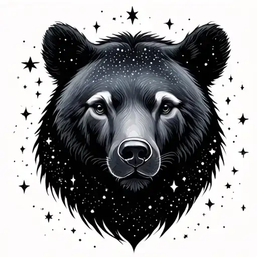 ursa major and minor constellations, but each star is in a pretty delicate celestial style tattoo design idea