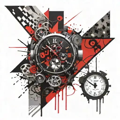 time waits for no one tattoo design idea