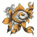 Goldfish tattoo design idea
