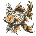 Goldfish tattoo design idea