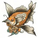 Goldfish tattoo design idea