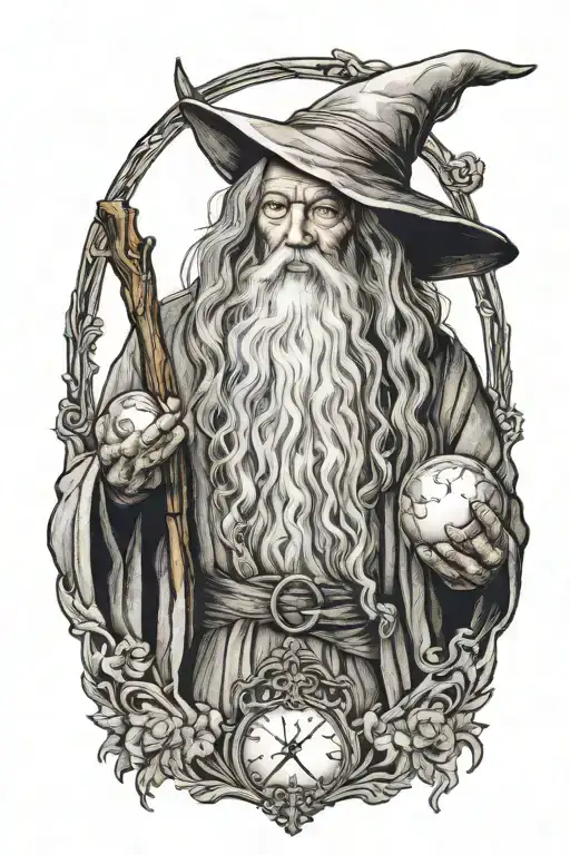 Tarotcard, Gandalf, The Wizar, Lord of The rings tattoo design idea