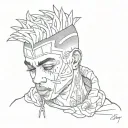 xxxtentacion tattoo design idea