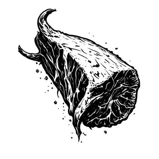 fuck meat tattoo design idea