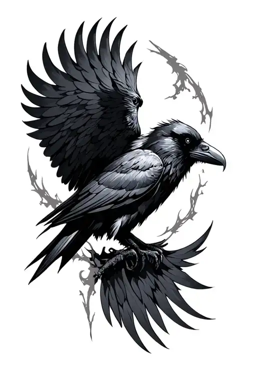 Odin's Ravens tattoo design idea