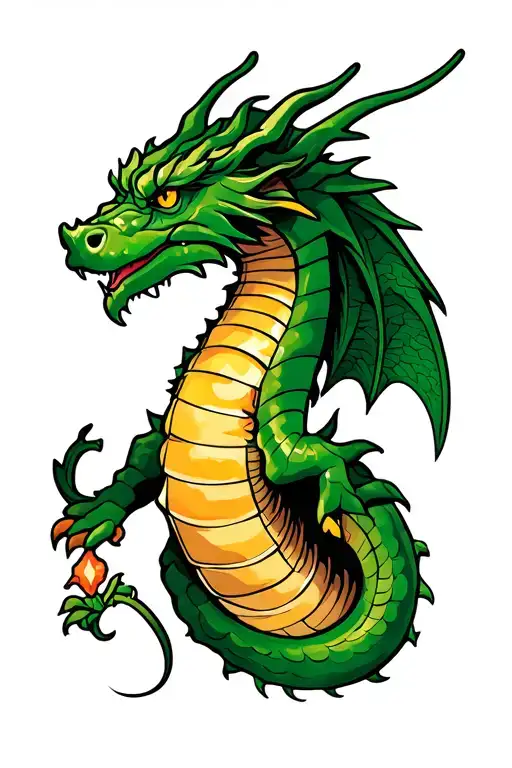 cocoon dragon Irish tattoo design idea