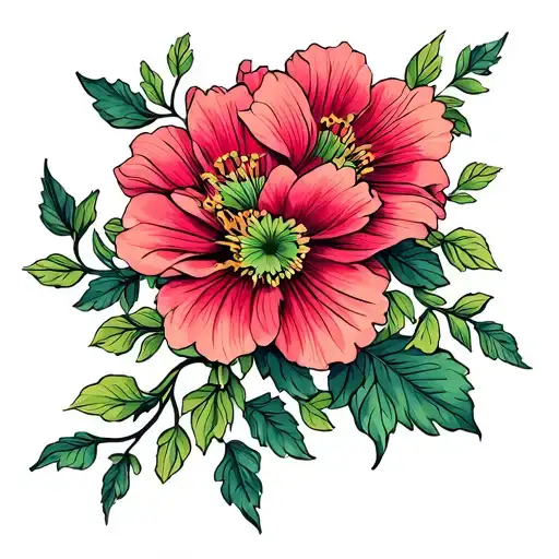 flower vine wrapping tattoo design idea