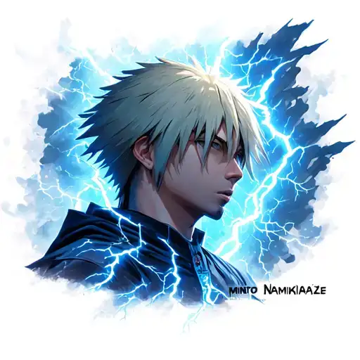 minato namikaze lightning thunder tattoo design idea
