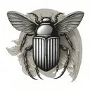 scarab beetle with open wings one dark one bright tattoo design idea