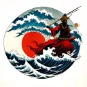 Moses crossing Red Sea  tattoo design idea