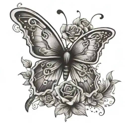 sexual assault butter fly tattoo design idea