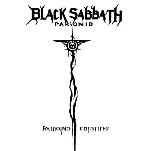 black sabbath paranoid cover tattoo design idea
