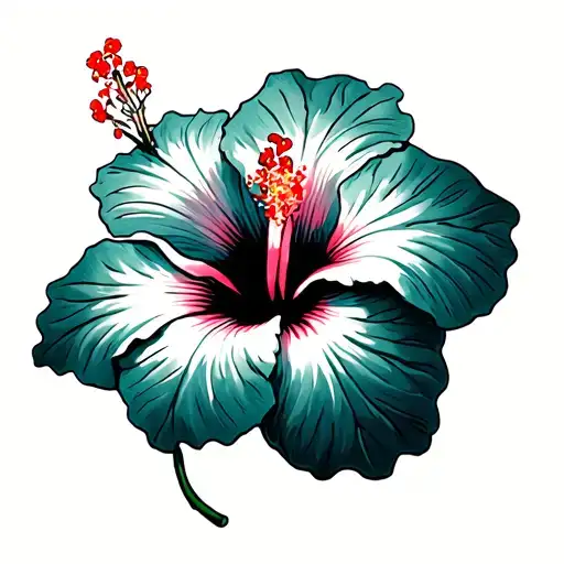 Japanese Hibiscus tattoo design idea