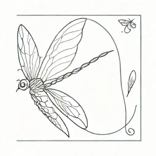 mayfly tattoo design idea