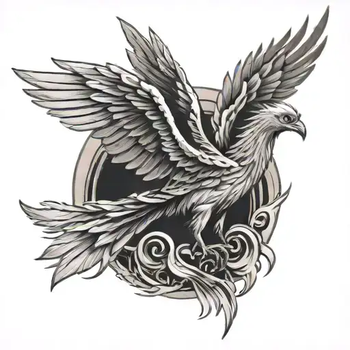 still i rise phoenix tattoo design idea