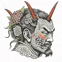 namakubi severed head tattoo design idea