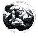 myth of sysiphus tattoo design idea