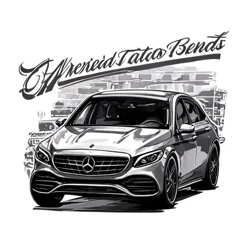 Mercedes Benz tattoo design idea