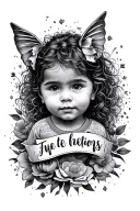 multiple kids names tattoo design idea