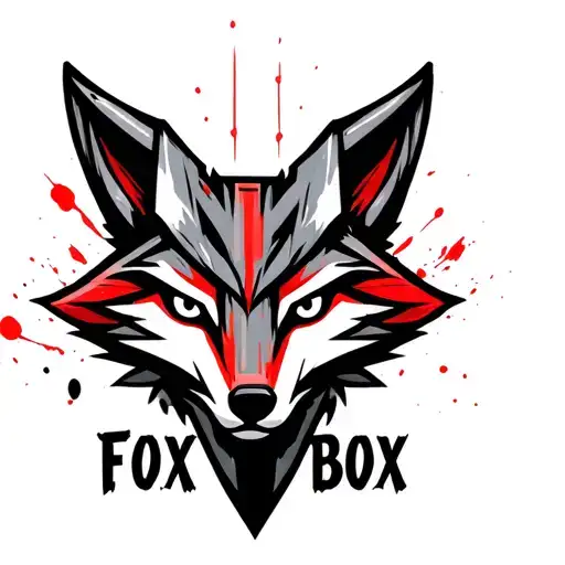 "Fox Box" "Fox Box" Mechanical fox head logo. Low detail, simple design. tattoo design idea