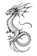 fairy dragon tattoo design idea