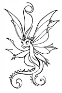 fairy dragon tattoo design idea