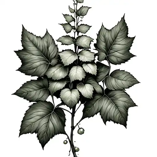 Poison Ivy Vine tattoo design idea