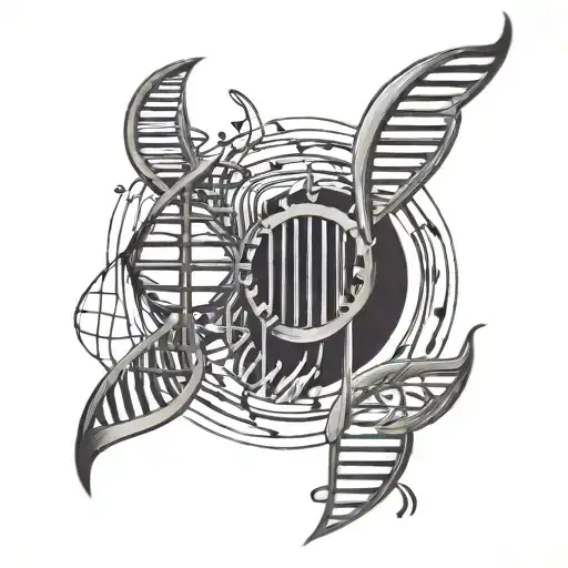 Dna Music tattoo design idea