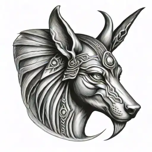 Anubis ojo de horus  tattoo design idea