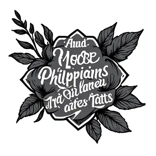 Philippians 4 13 tattoo design idea