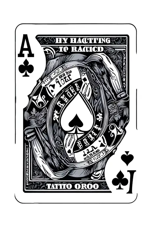 poker cards/ money/ car racing tattoo design idea