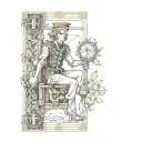 gothic tarot card the fool tattoo design idea