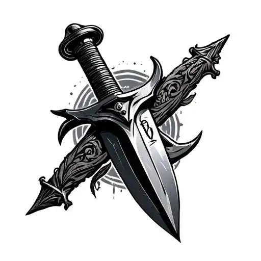 special forces dagger tattoo design idea