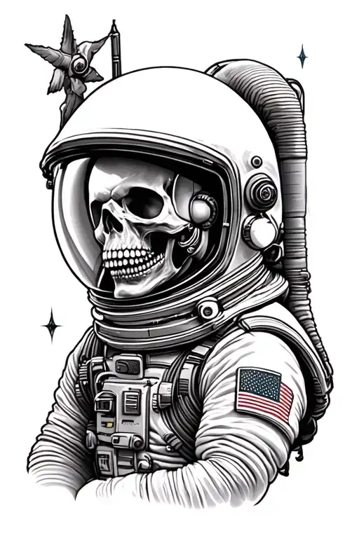 Dead Astronaut tattoo design idea