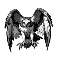 osprey front swoop tattoo design idea