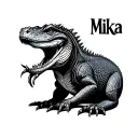 "Mika" Komodo Dragon tattoo design idea