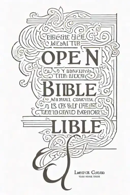 open bible scripture Luke 10:19 bible tattoo design idea
