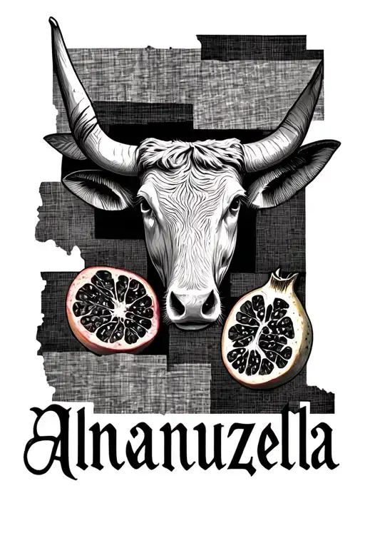 "Almanzuela" different pieces of fabric that unifies, cordoba pomegranate and ox head, containing part of these cities tattoo design idea